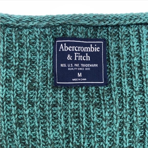 ABERCROMBIE V Neck Green Sweater Dress - Picture 11 of 13